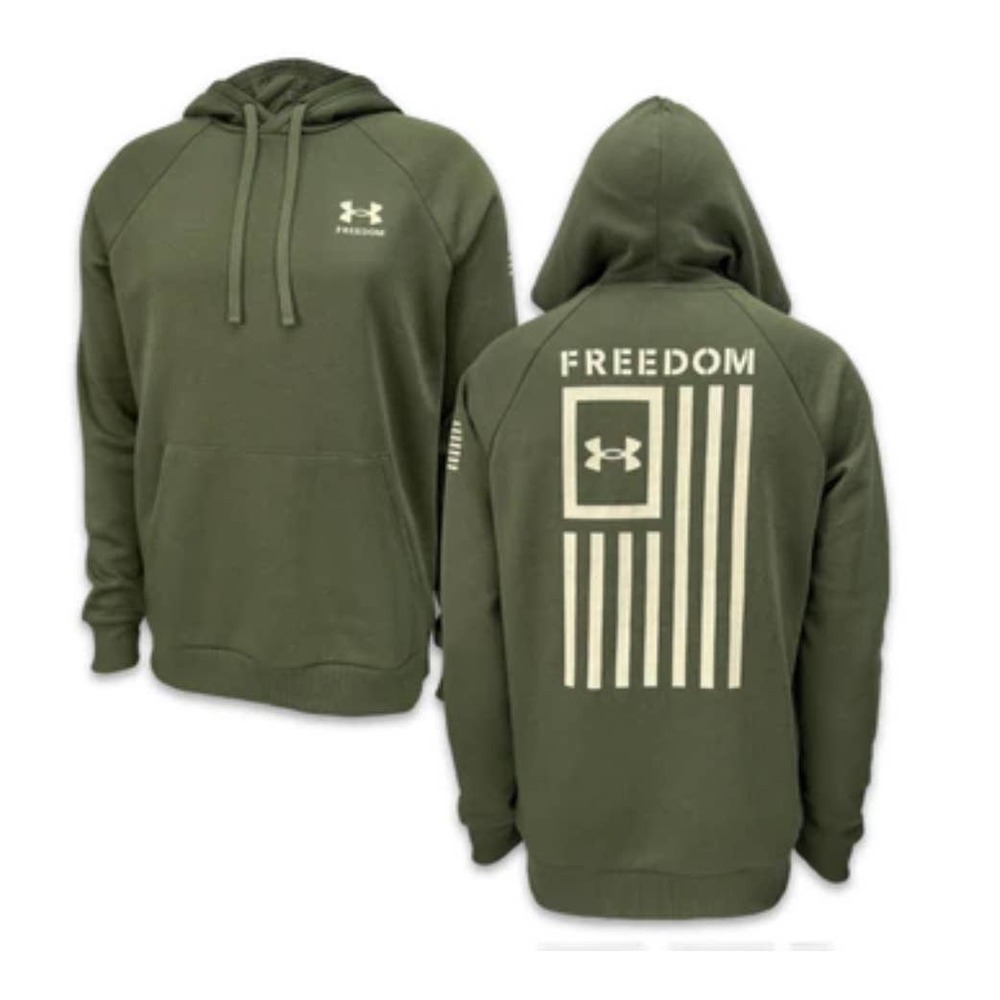 Under Armour Olive Green "Freedom" Pullover Hoodie